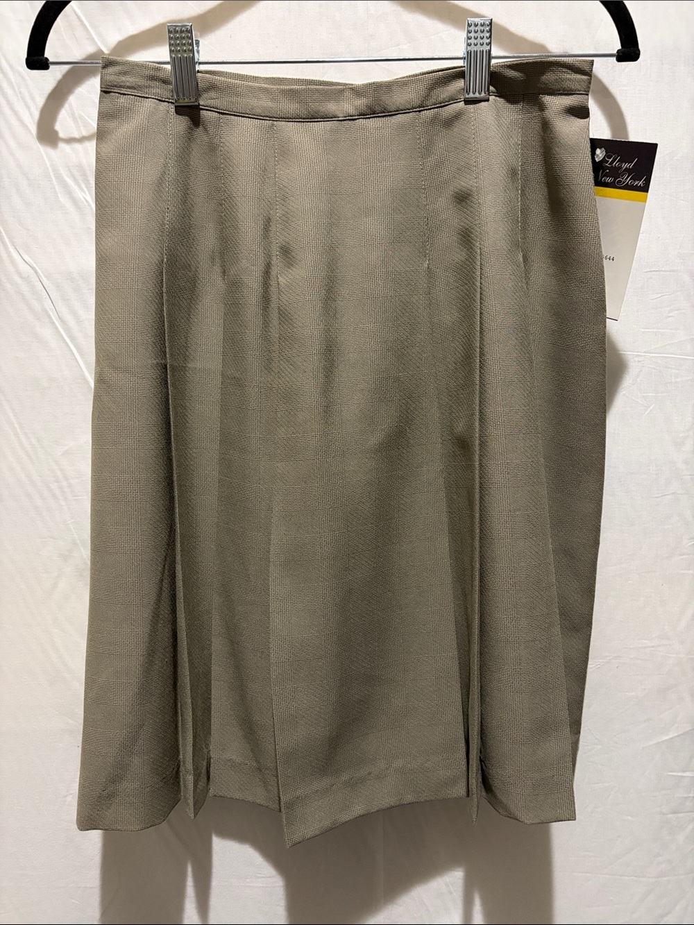 Women's Taupe Midi A-Line Skirt